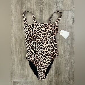 Good American Leopard one piece swimsuit